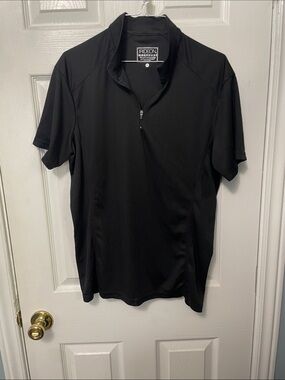 Iridion Short-Sleeve Quarter-Zip Shirt - Black